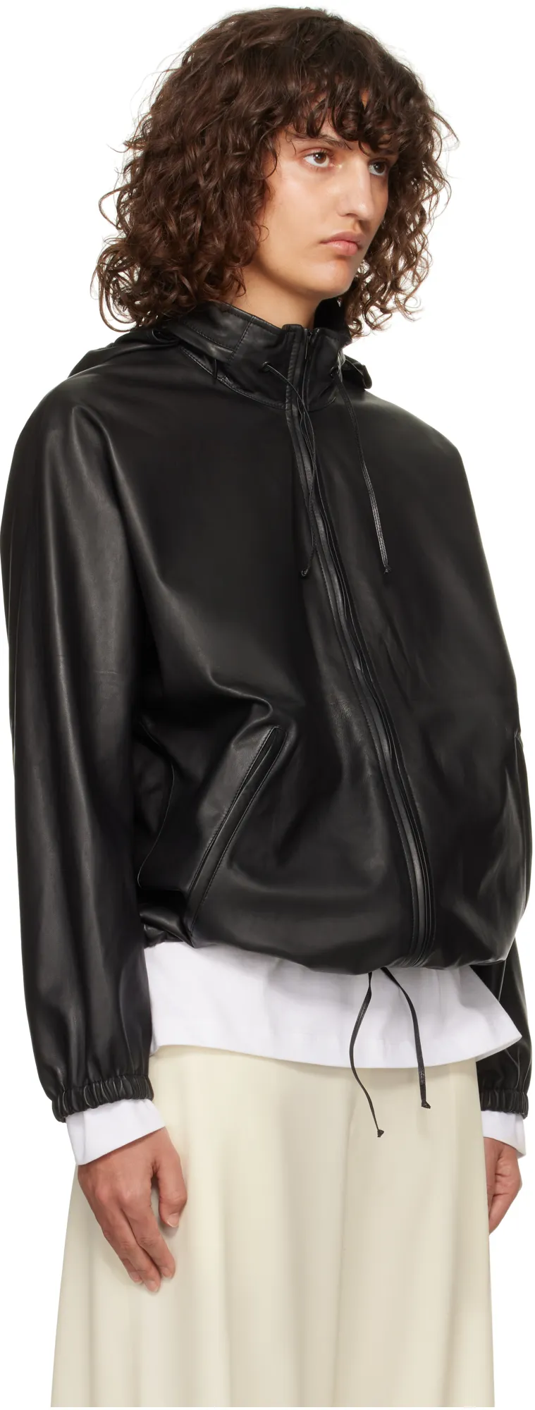 Long Sleeve Leather Jacket