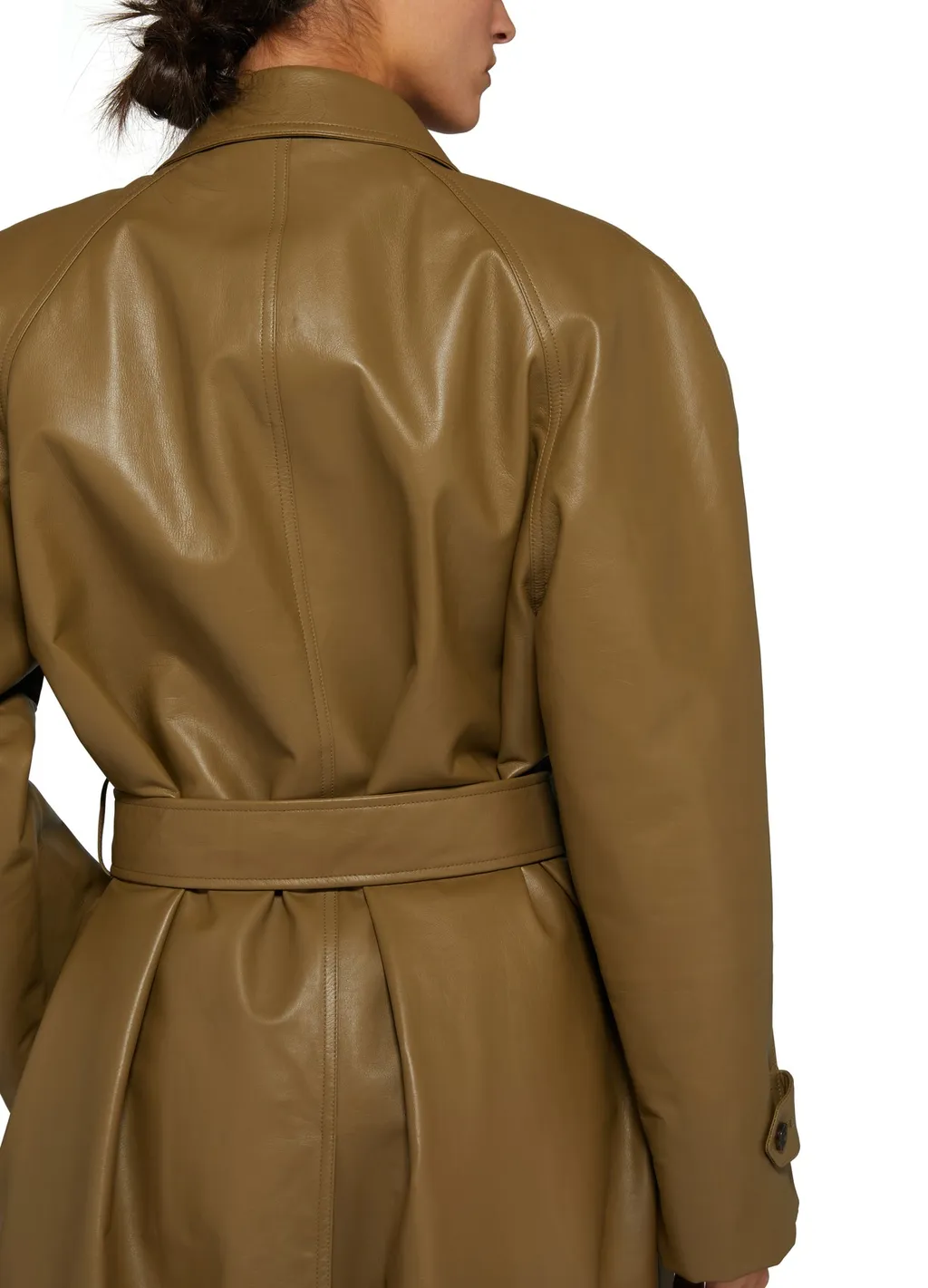 Belted Leather Coat