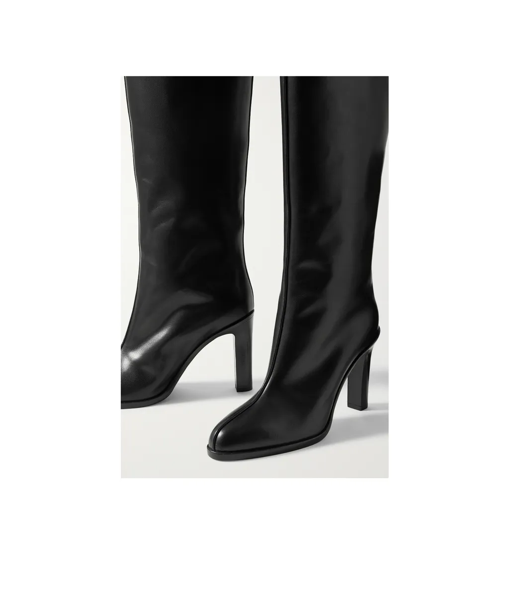 Pointed High-Heeled Boots