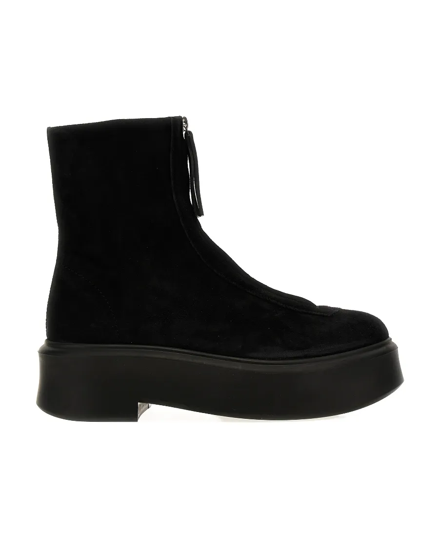 Front-Zipped Ankle Boots