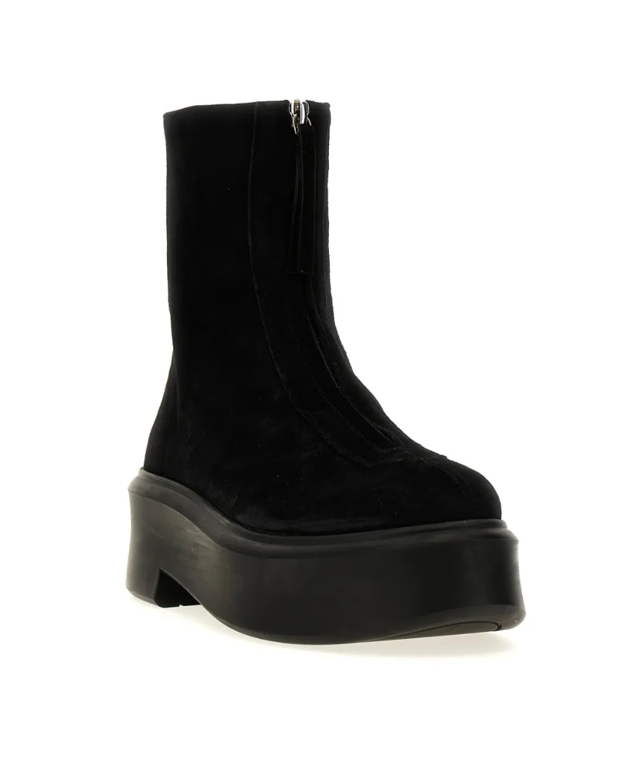 Front-Zipped Ankle Boots