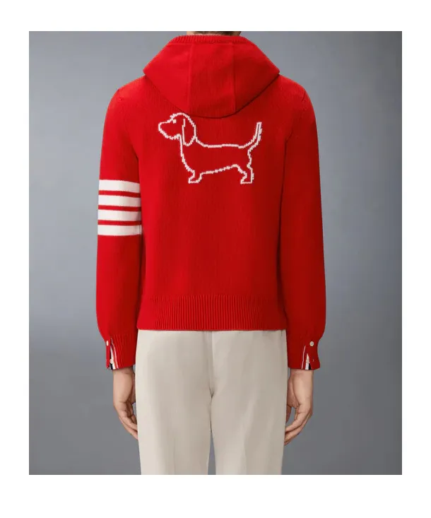 Hector Intarsia-Knit Zip-Up Hoodie