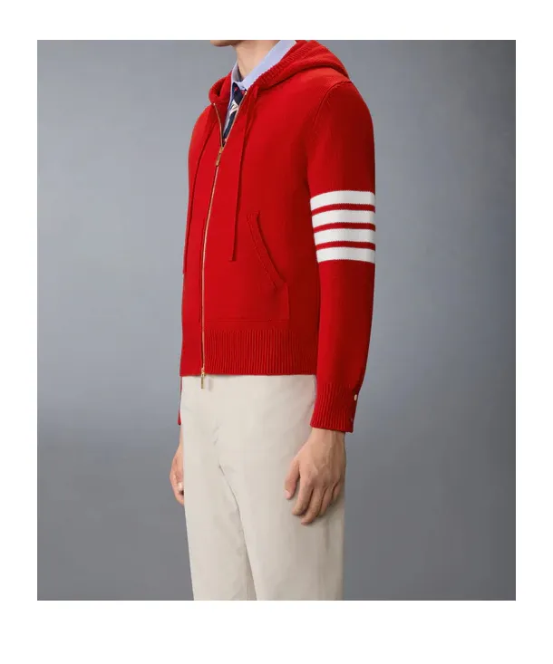 Hector Intarsia-Knit Zip-Up Hoodie