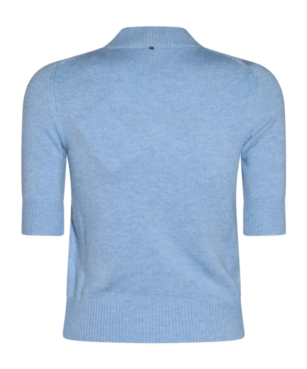 Mock Neck Short-Sleeved Jumper