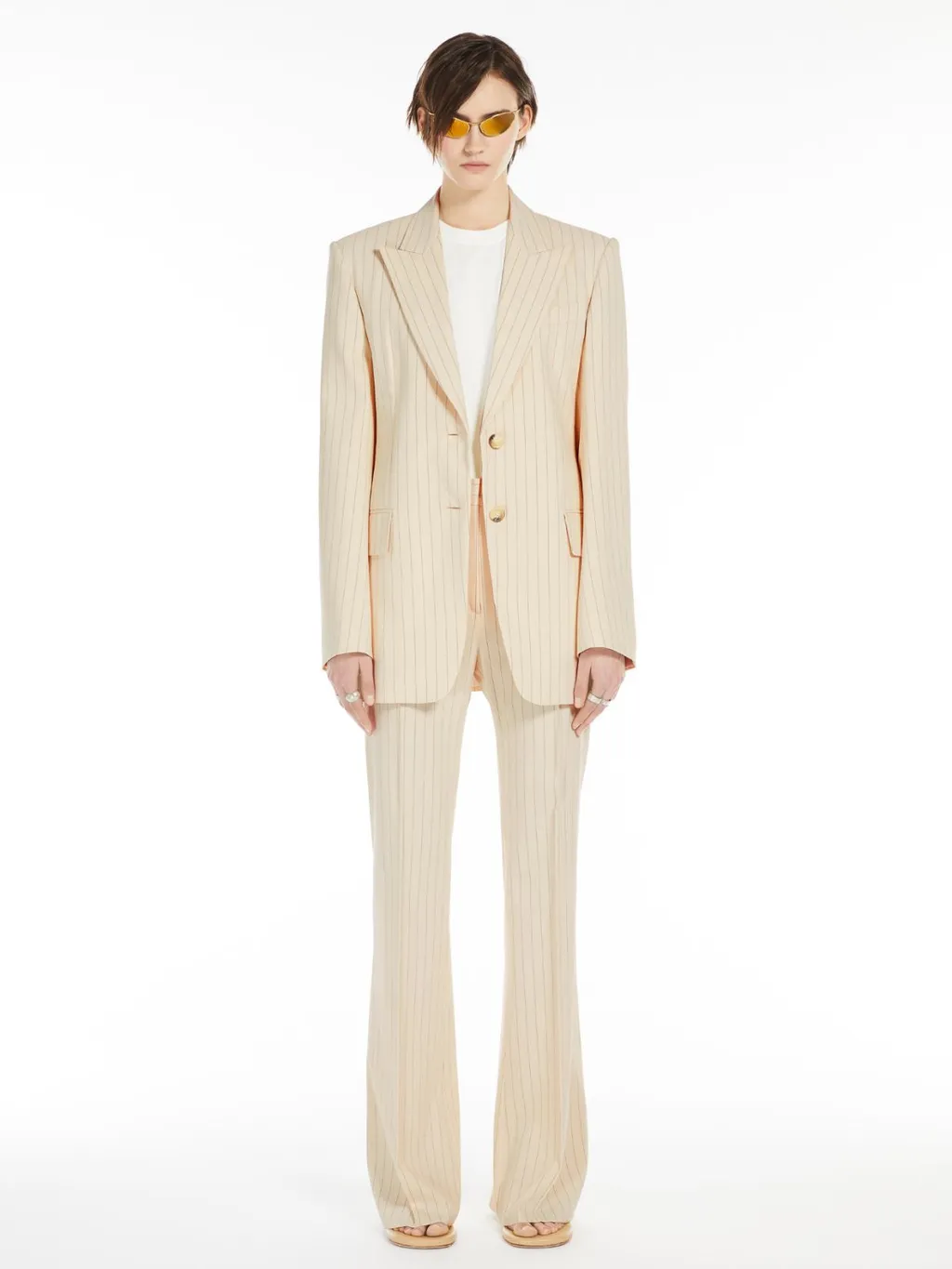 Striped Flared Trousers