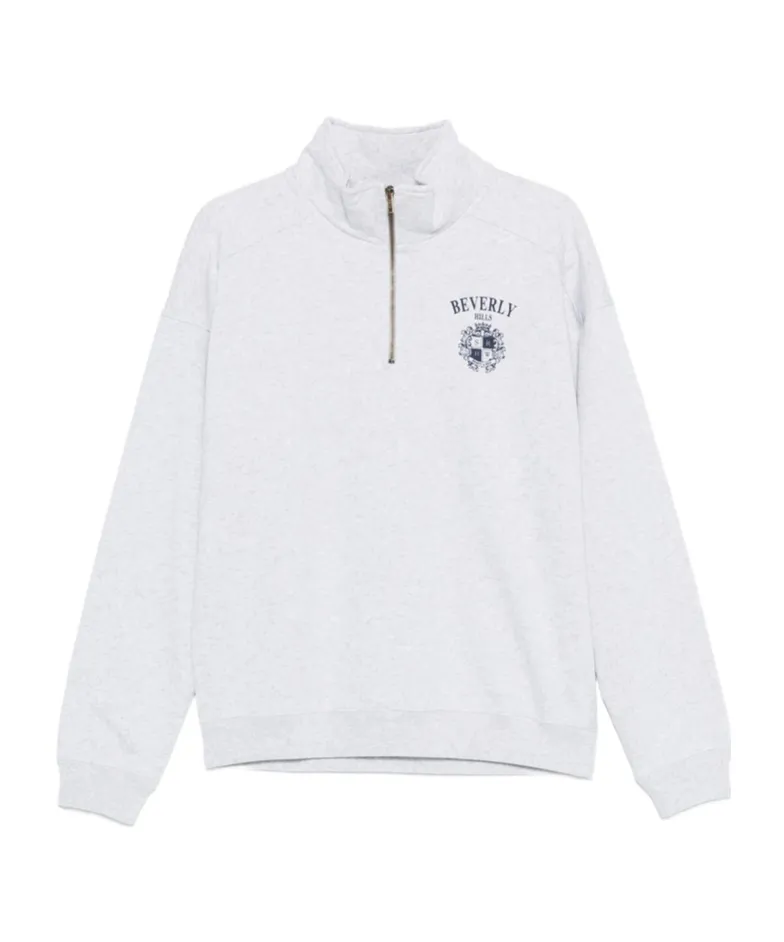 Quarter-Zip Pinted Sweatshirt