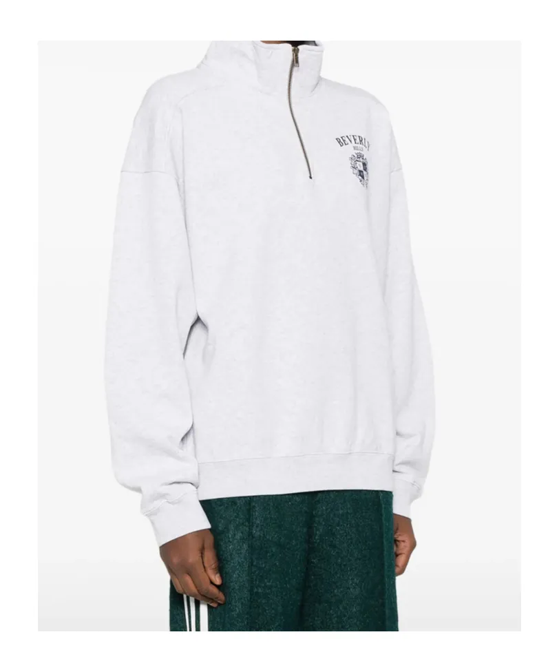 Quarter-Zip Pinted Sweatshirt