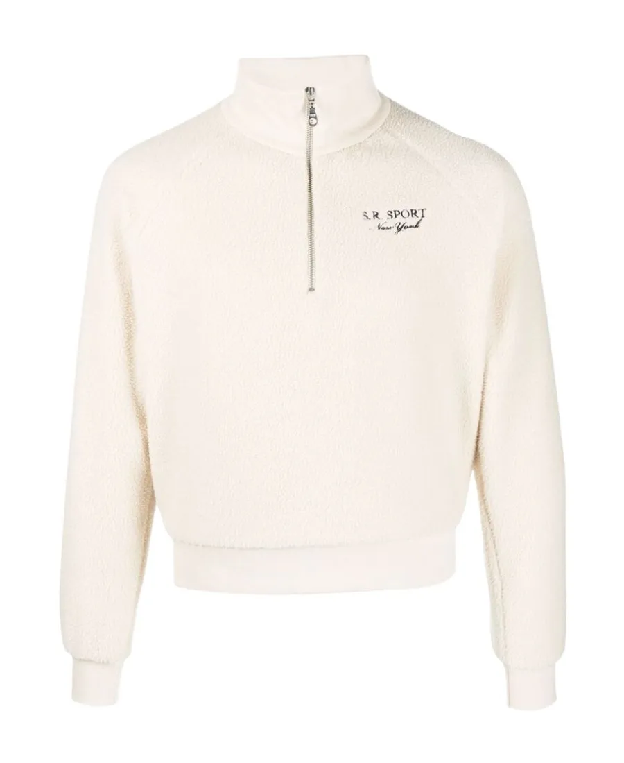 Embroidered-Logo Fleece Sweatshirt