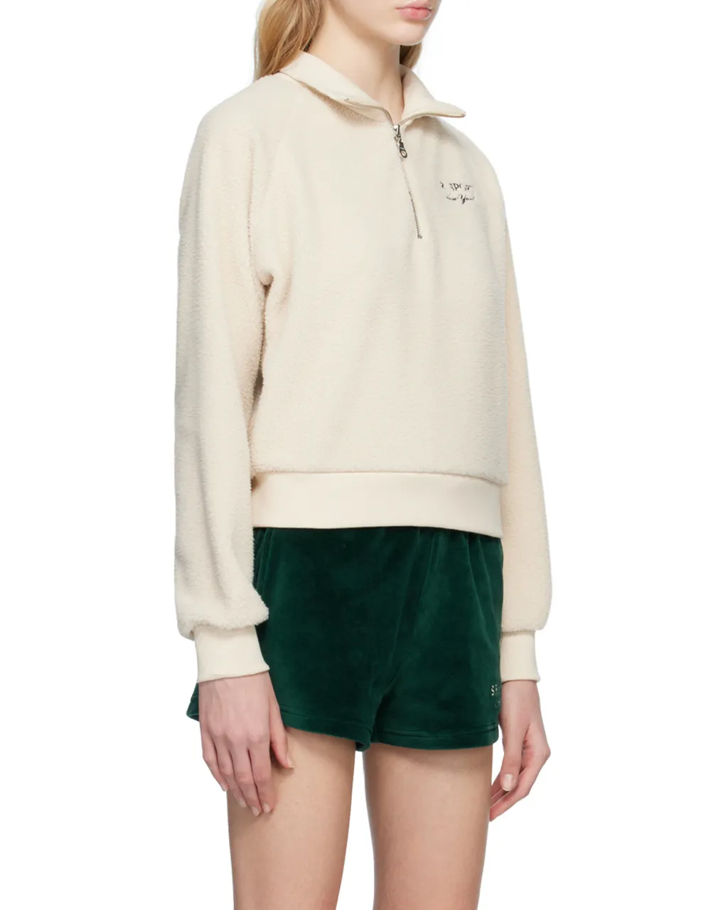 Embroidered-Logo Fleece Sweatshirt