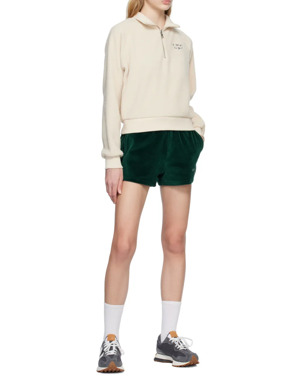 Embroidered-Logo Fleece Sweatshirt