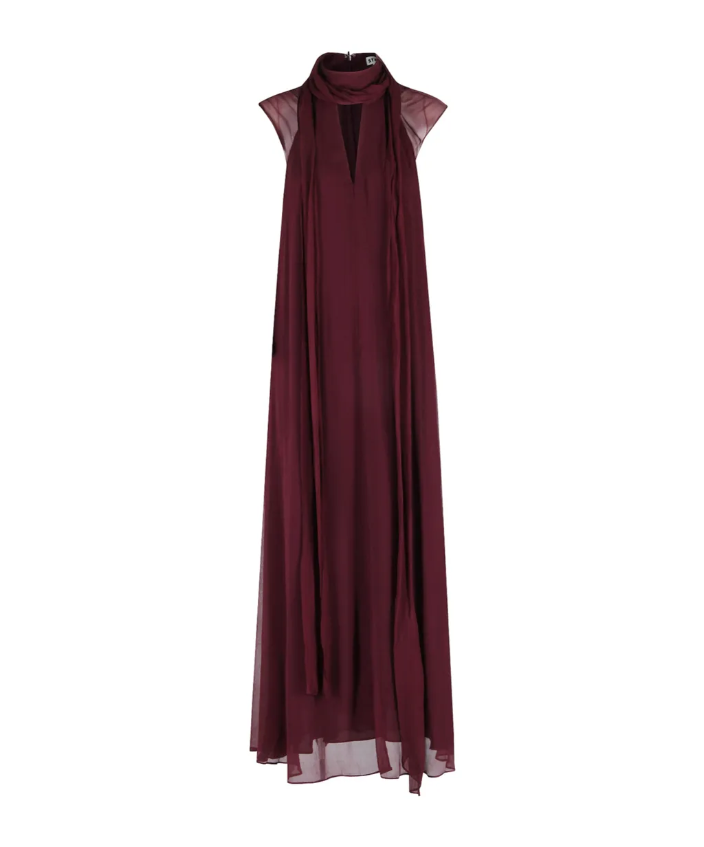 Camilla Sheer-Panel Maxi Dress