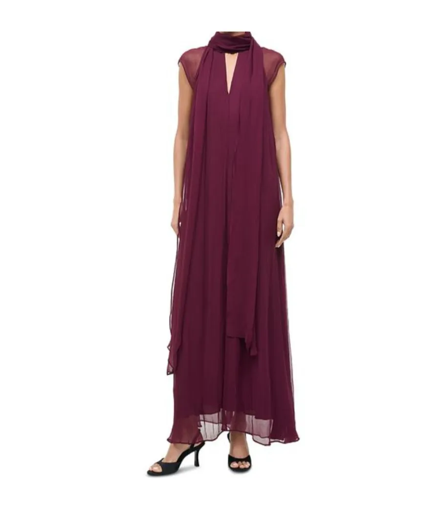 Camilla Sheer-Panel Maxi Dress