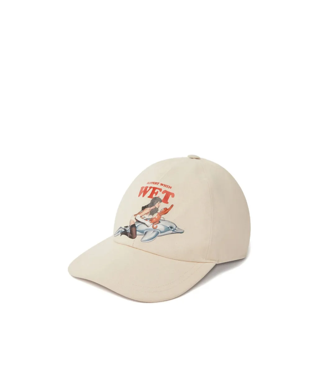 Graphic-Print Buckle Cap