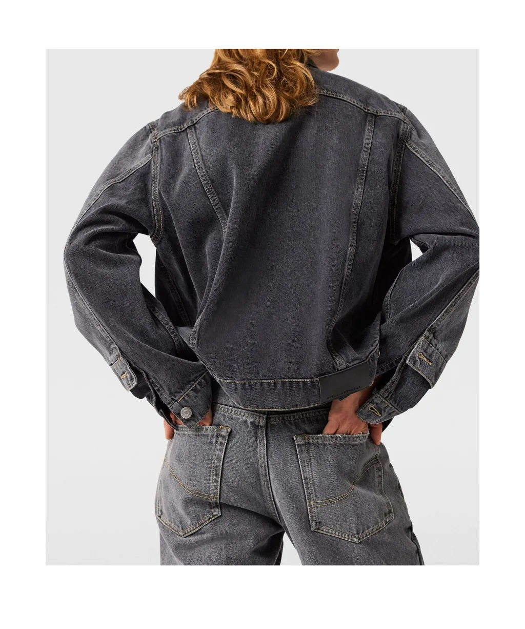 Tonal Paneled Denim Jacket