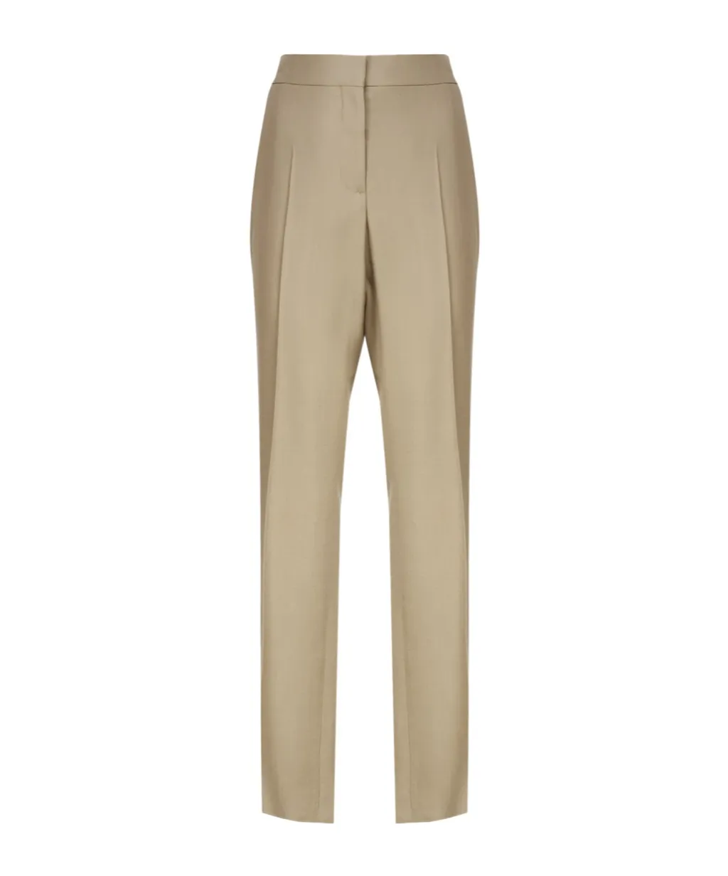 Mid-Rise Straight-Leg Tailored Trousers
