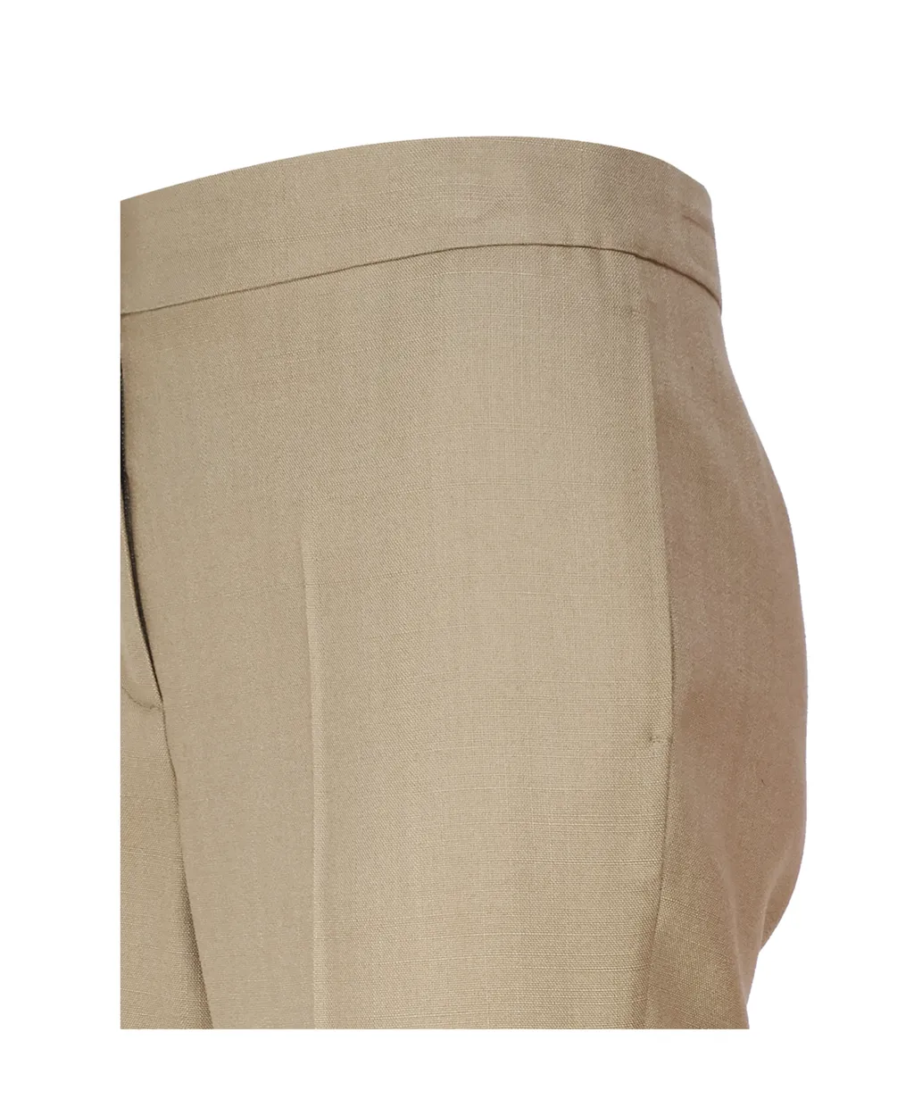 Mid-Rise Straight-Leg Tailored Trousers