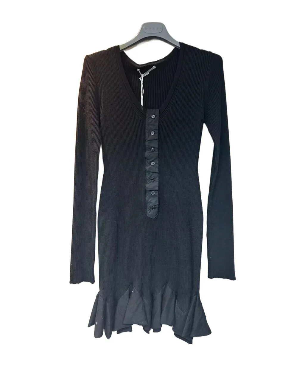 Lotus Leaf Hem Knitted Dress