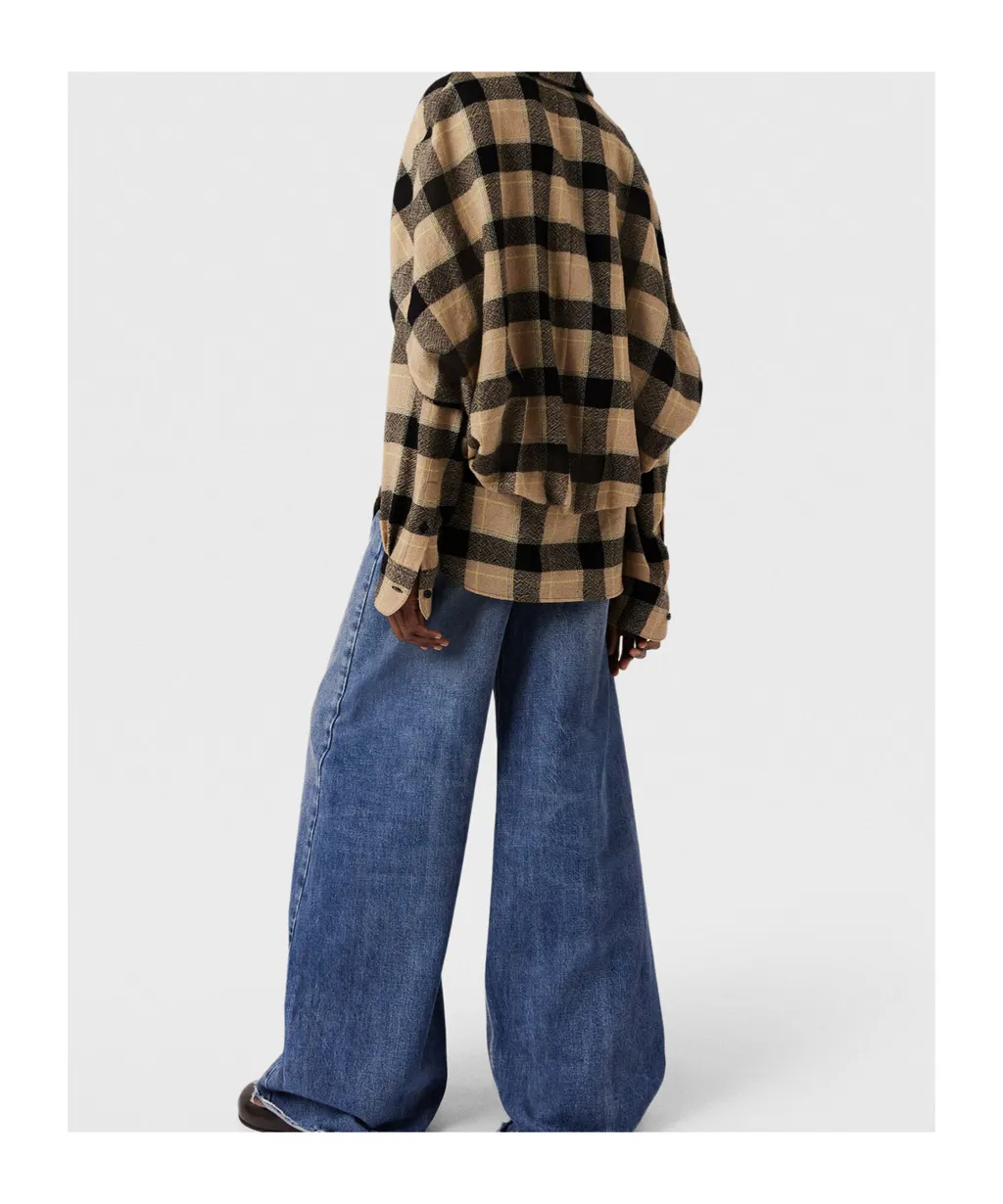 Multi-Layered Checked Wool Shirt