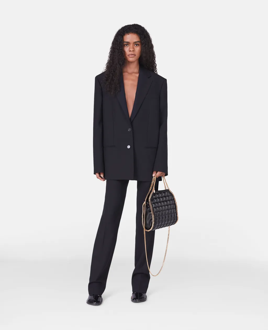 Oversized Single-Breasted Wool Blazer
