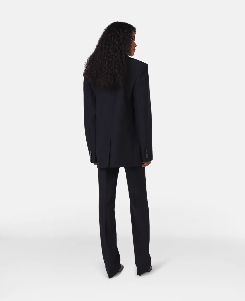 Oversized Single-Breasted Wool Blazer
