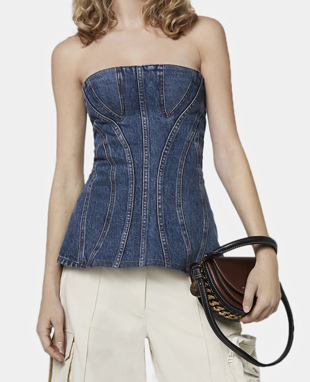 Denim Corset Blouse