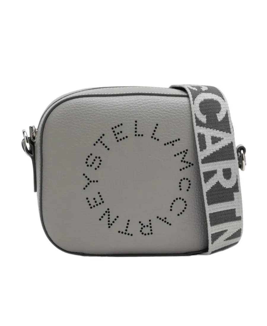 Logo Perforated Strapped Crossbody Bag