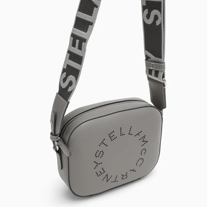 Logo Perforated Strapped Crossbody Bag