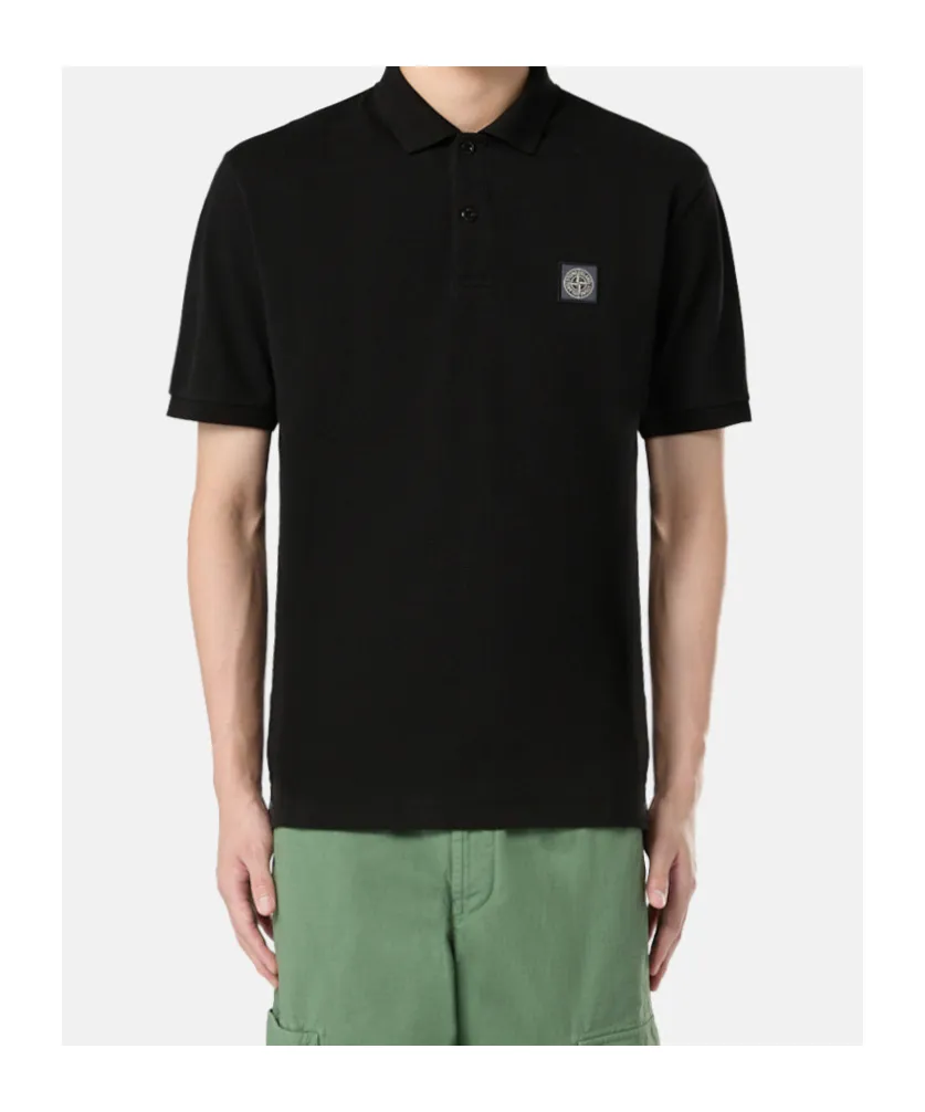 Short-Sleeve Patch Polo Shirt
