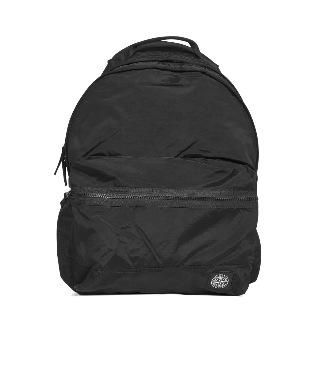 Logo Patch Zipped Backpack