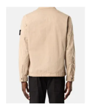 Regular-Fit Zipper-Up Overshirt With Pocket