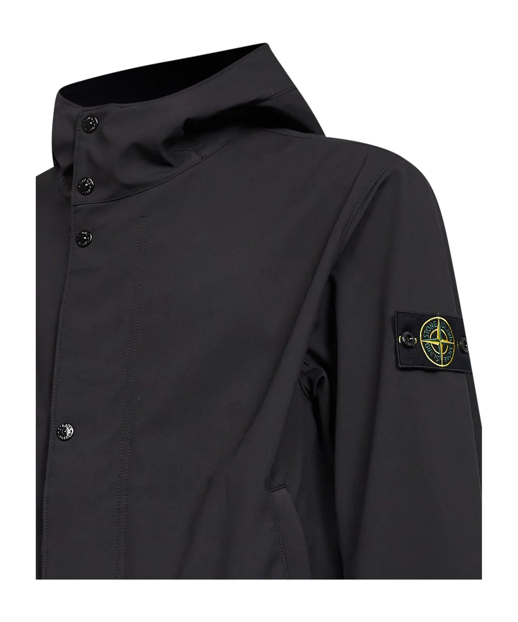 Logo Patch Hooded Jacket