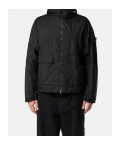 Logo Patch Hooded Jacket