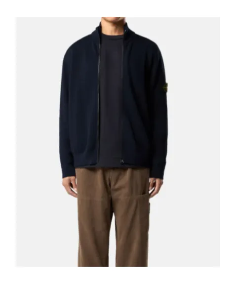Logo Patch Zip-Up Jumper