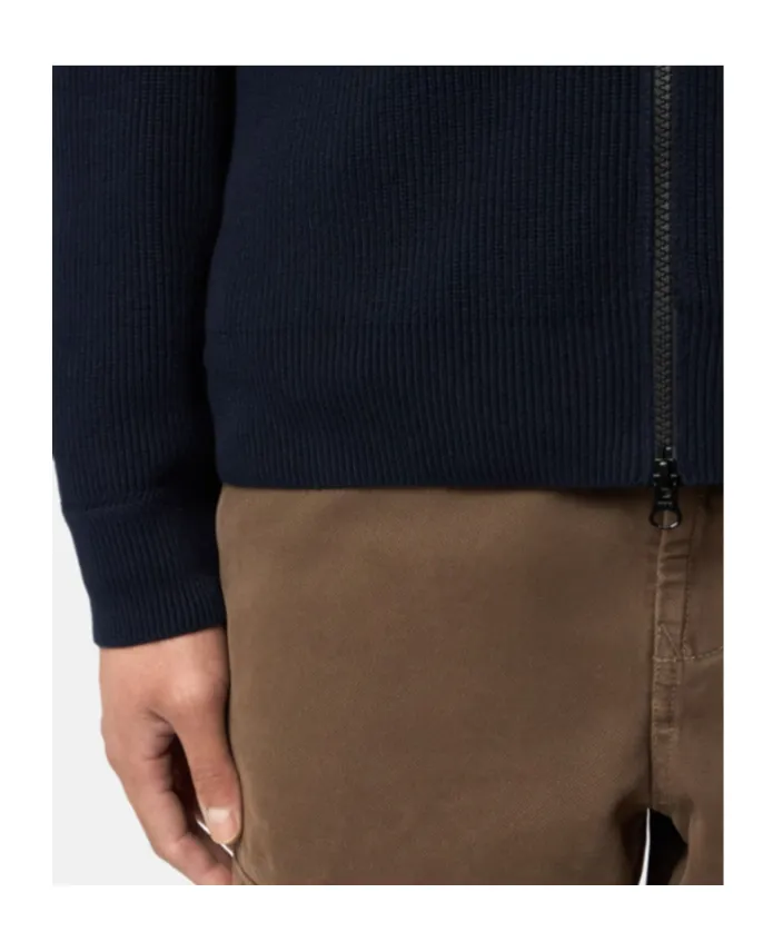 Logo Patch Zip-Up Jumper