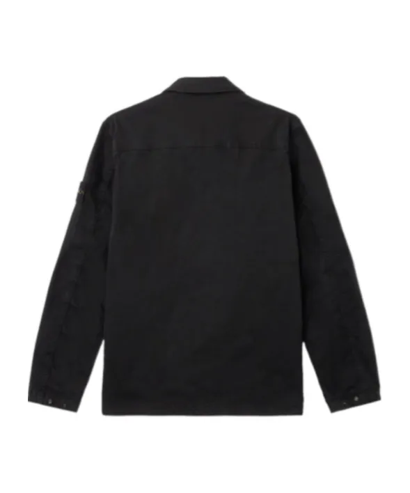 Logo Patch Long Sleeved Shirt Jacket