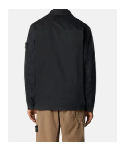 Logo Patch Long Sleeved Shirt Jacket