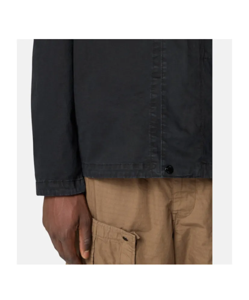Logo Patch Long Sleeved Shirt Jacket