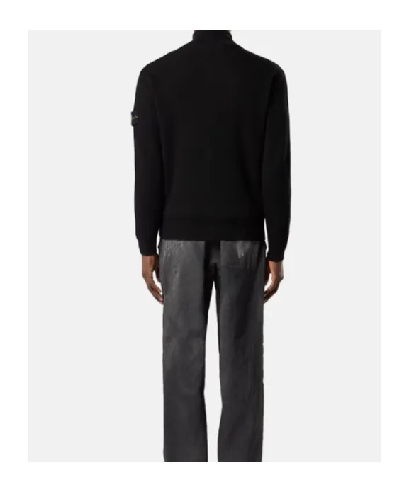 Logo Patch Zip-Up Jumper