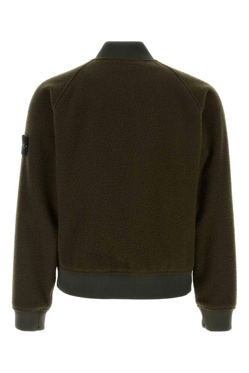 Logo Patch Zipped Bomber Jacket