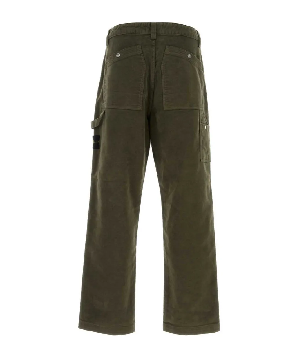 Logo Patch Velvet Trousers