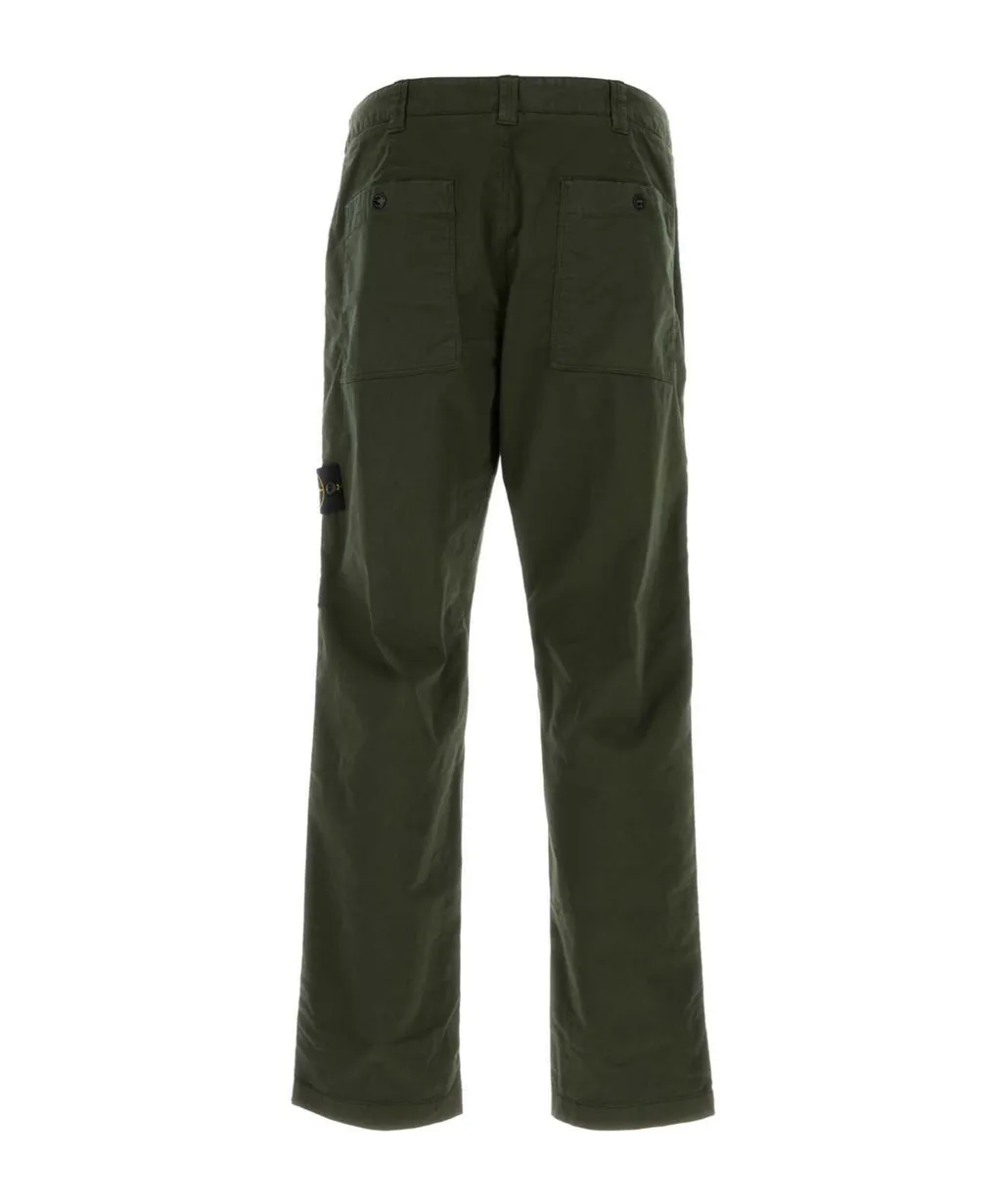 Logo Patch Straight-Leg Trousers
