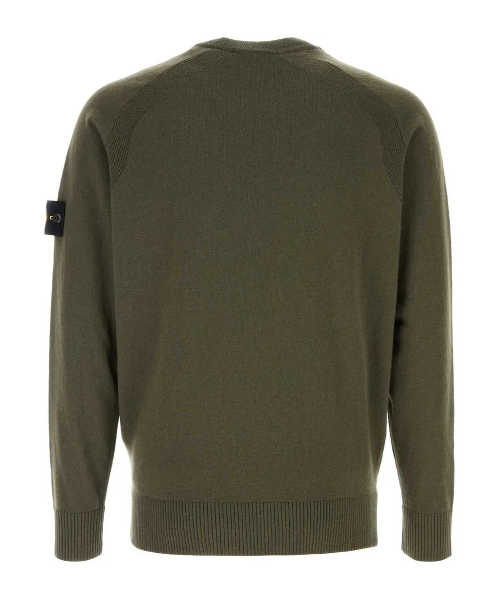 Logo Patch Crewneck Knitted Jumper