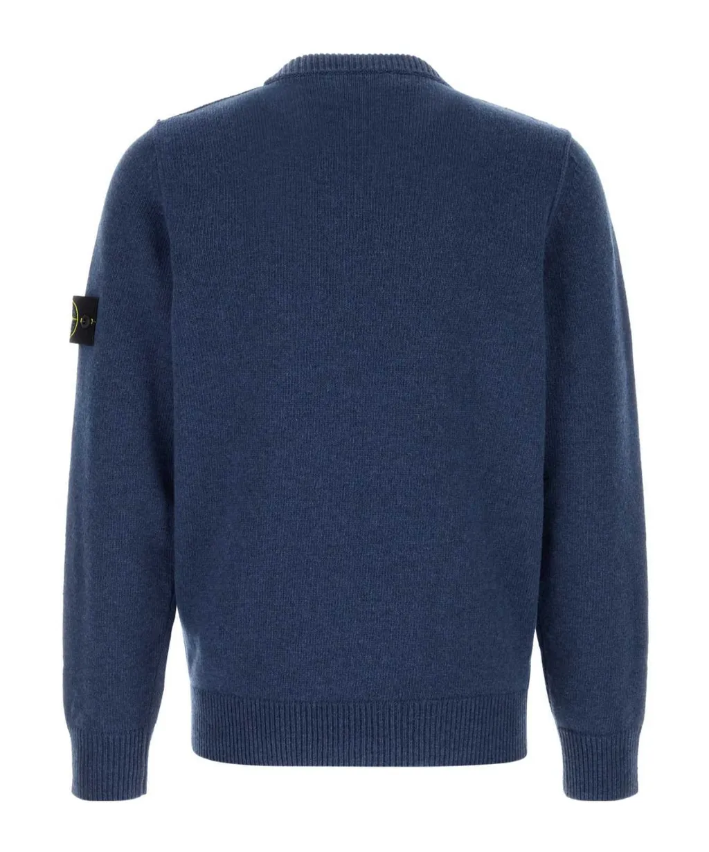 Logo Patch Knitted Crewneck Jumper
