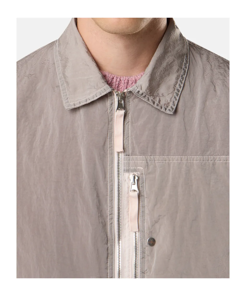 Comfort-Fit Overshirt With Chest Pocket And Two-Way Zip