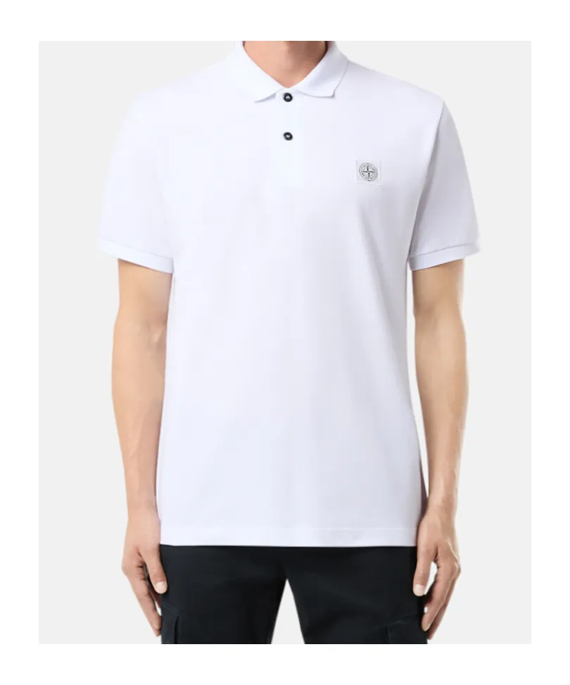 Regular-Fit Short-Sleeve Polo Shirt With Compass Patch