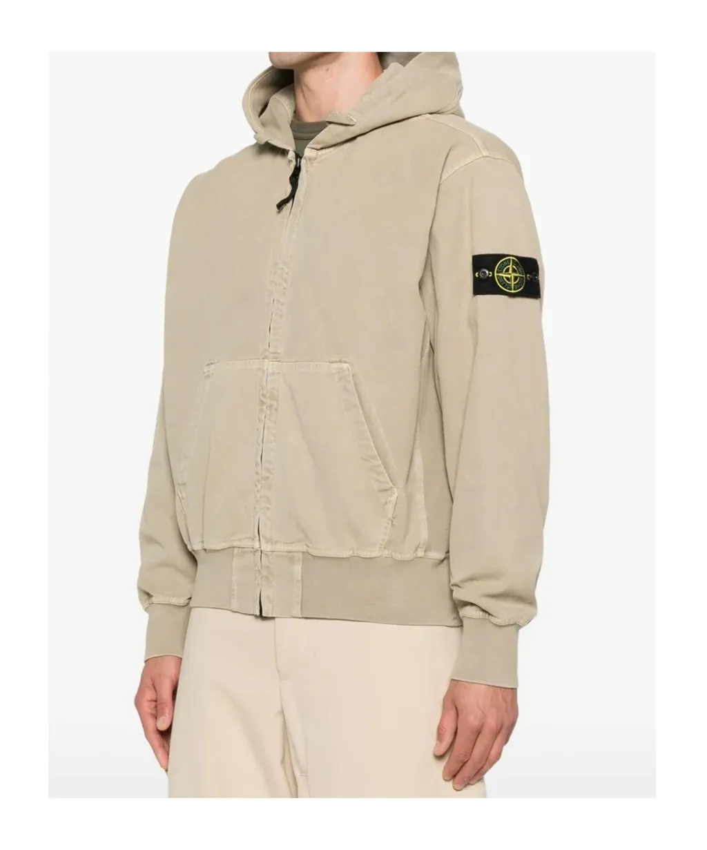 Oversized Fit Hooded Zip-Up Sweatshirt