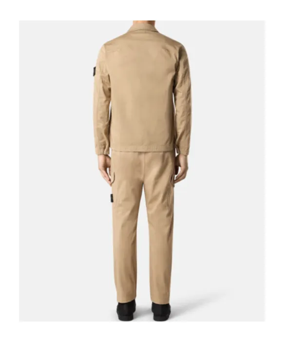 Compass Patch Zipped Overshirt