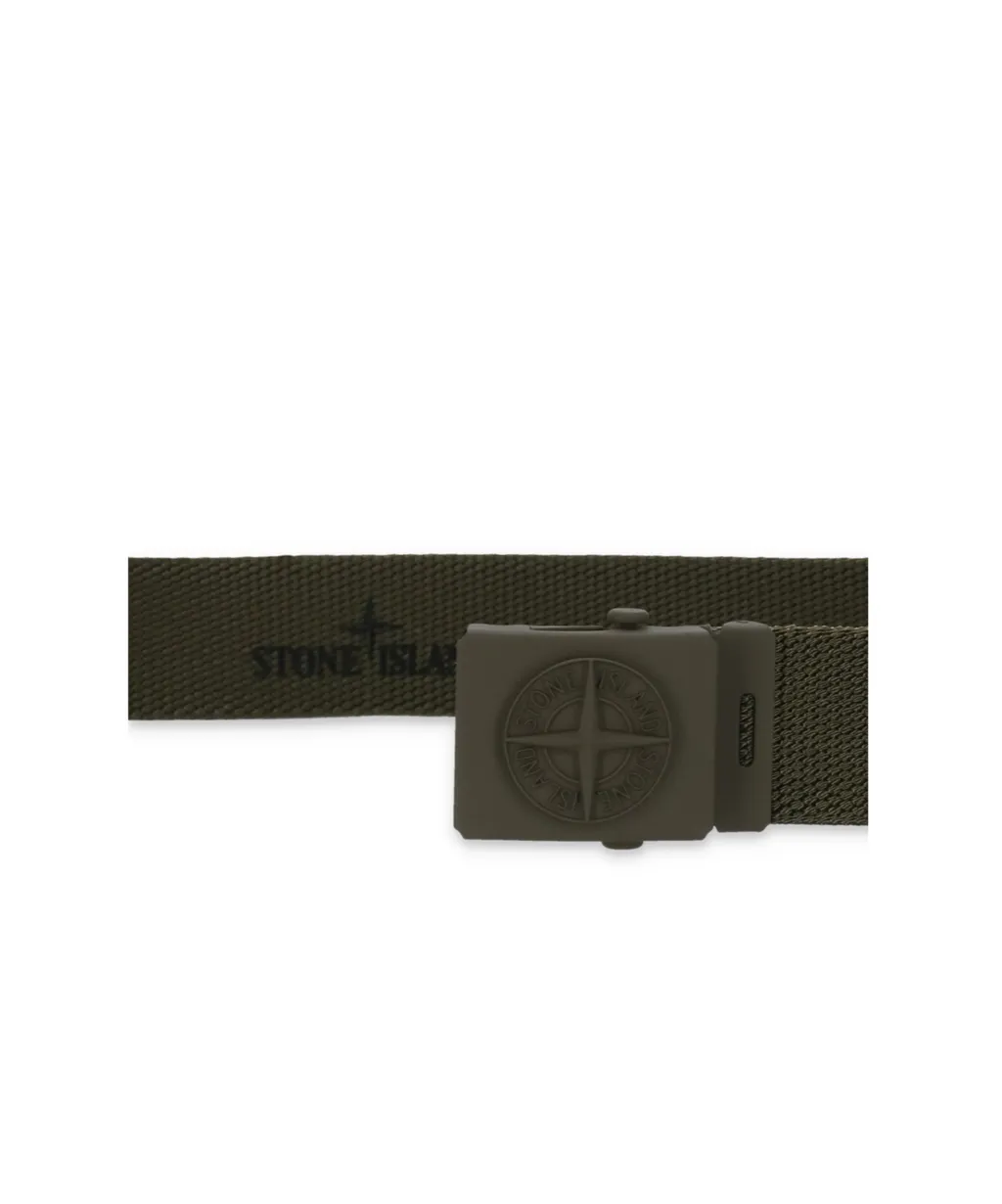 Compass Logo-Embossed Elasticated Belt
