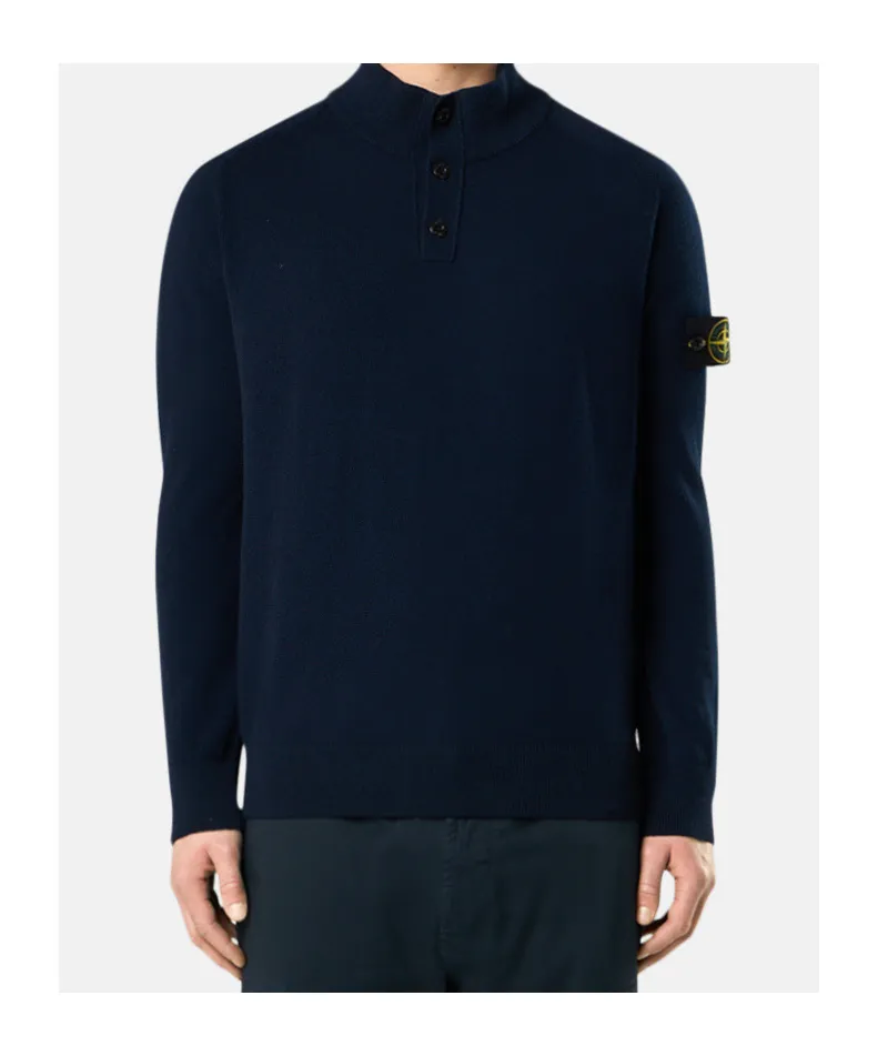 Rib Stand-Neck Sweater