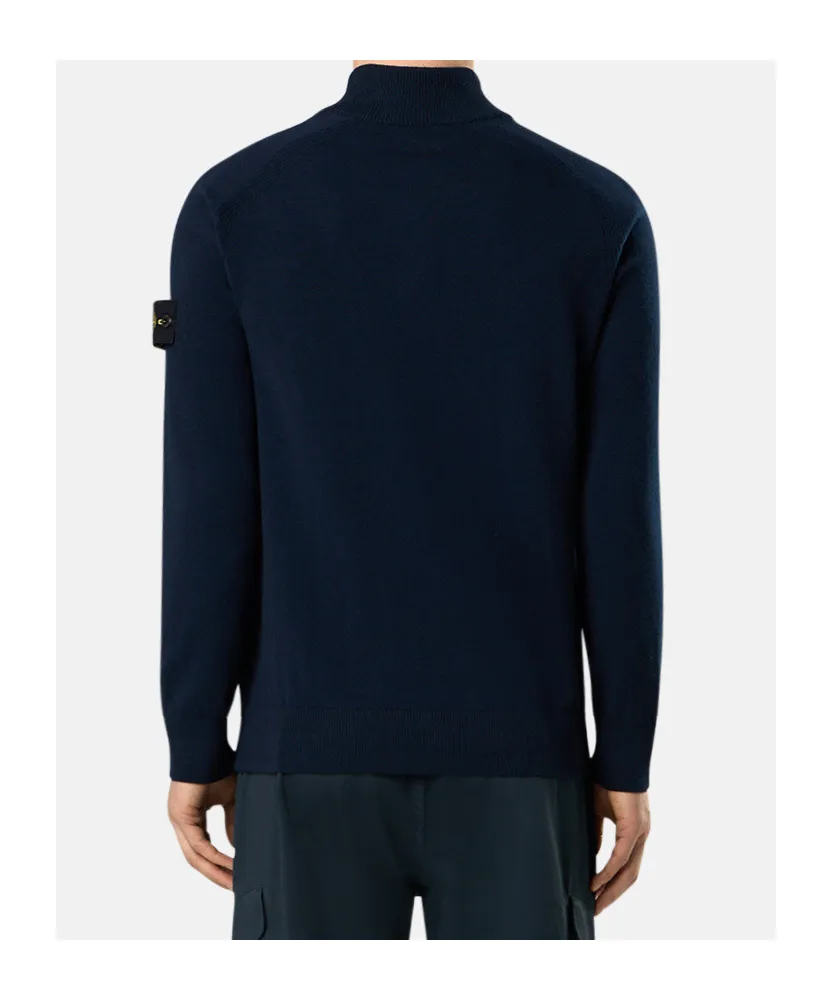 Rib Stand-Neck Sweater